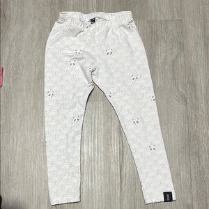 TMB Kids White Panda Print Leggings